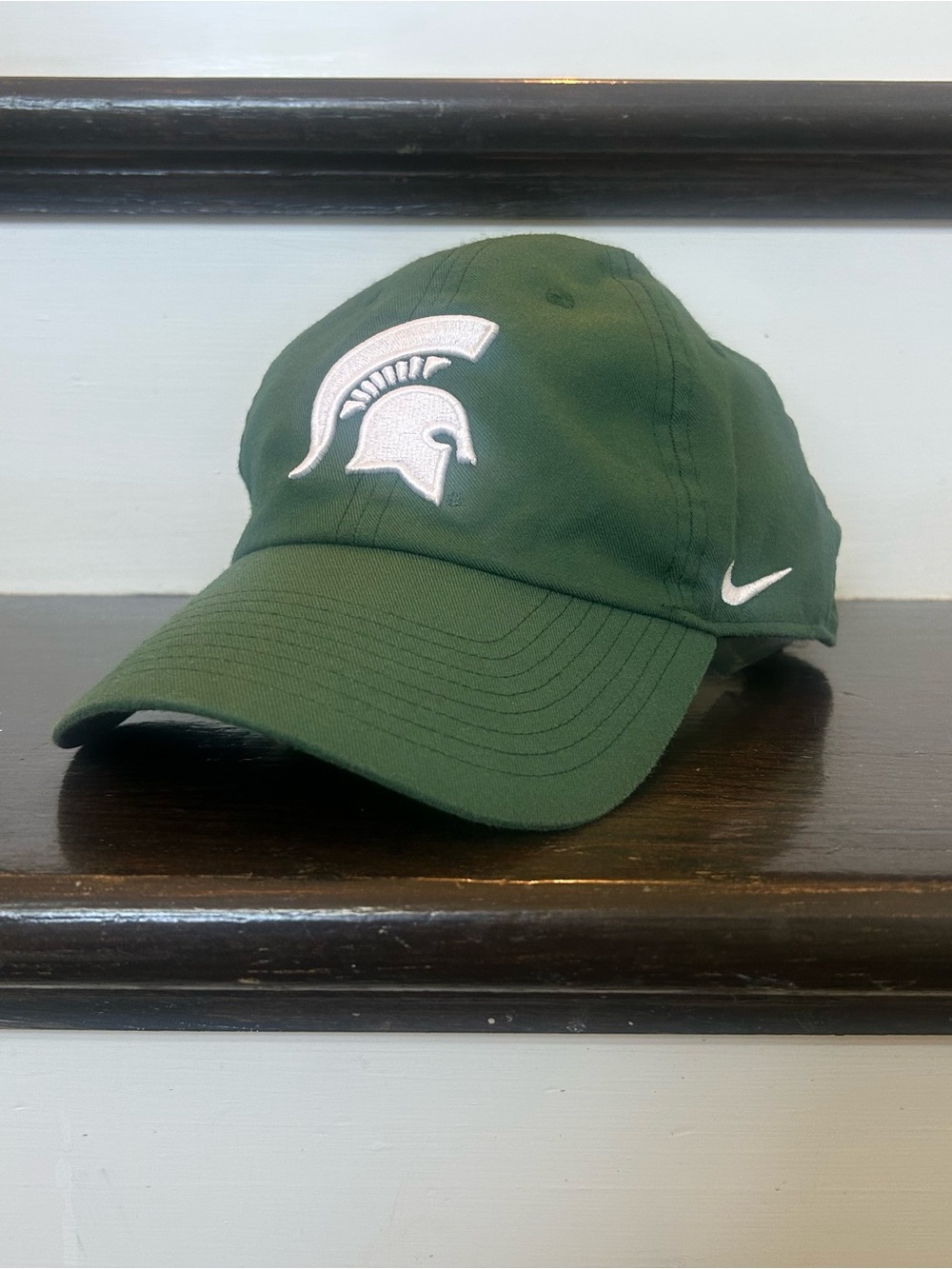 Nike Green Michigan State Spartan Cap hat with White accents MSU Drifit heritage